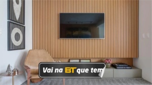 Painel ripado faça você mesmo, painel de TV, painel feito com ripas de madeira