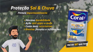 Proteção sol e chuva, chega de mofo, sem fissuras e infiltrações, BeTão da BT